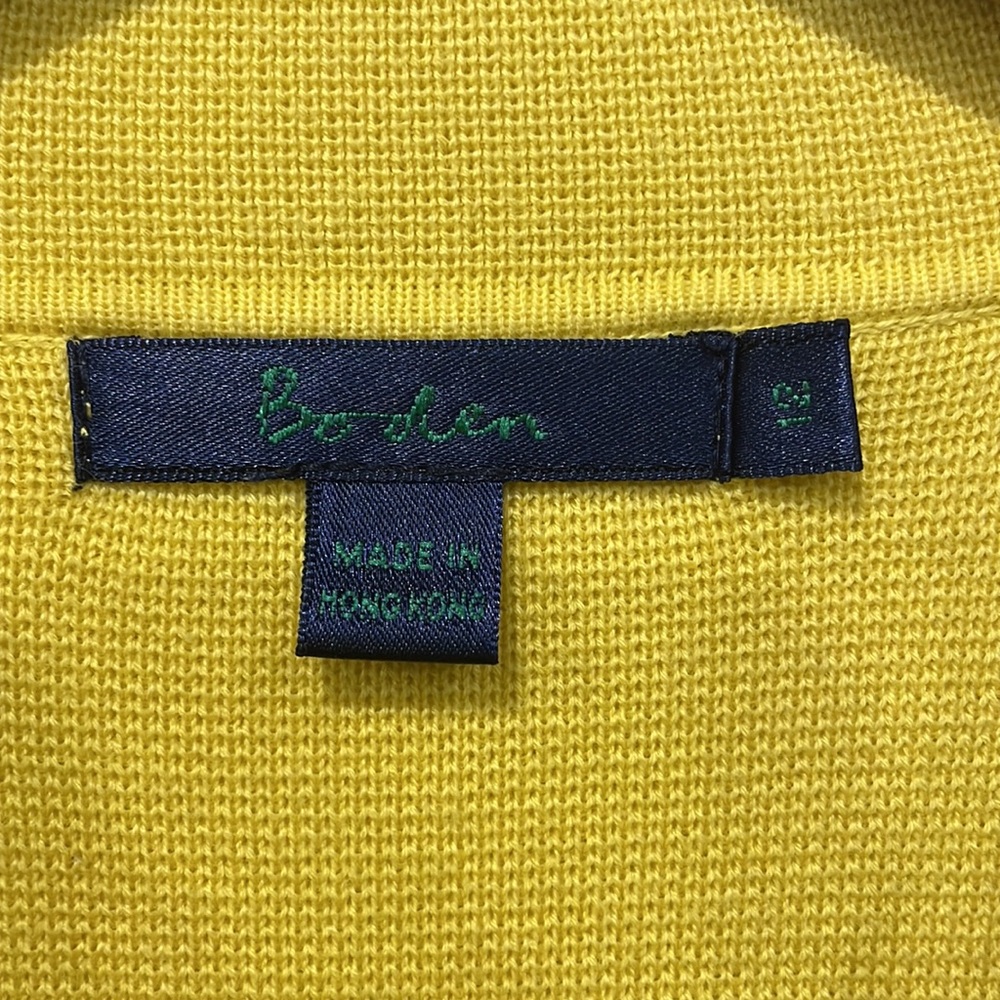 Boden Women's Yellow Double Breasted Knit Blazer Sz 12 - Picture 5 of 7